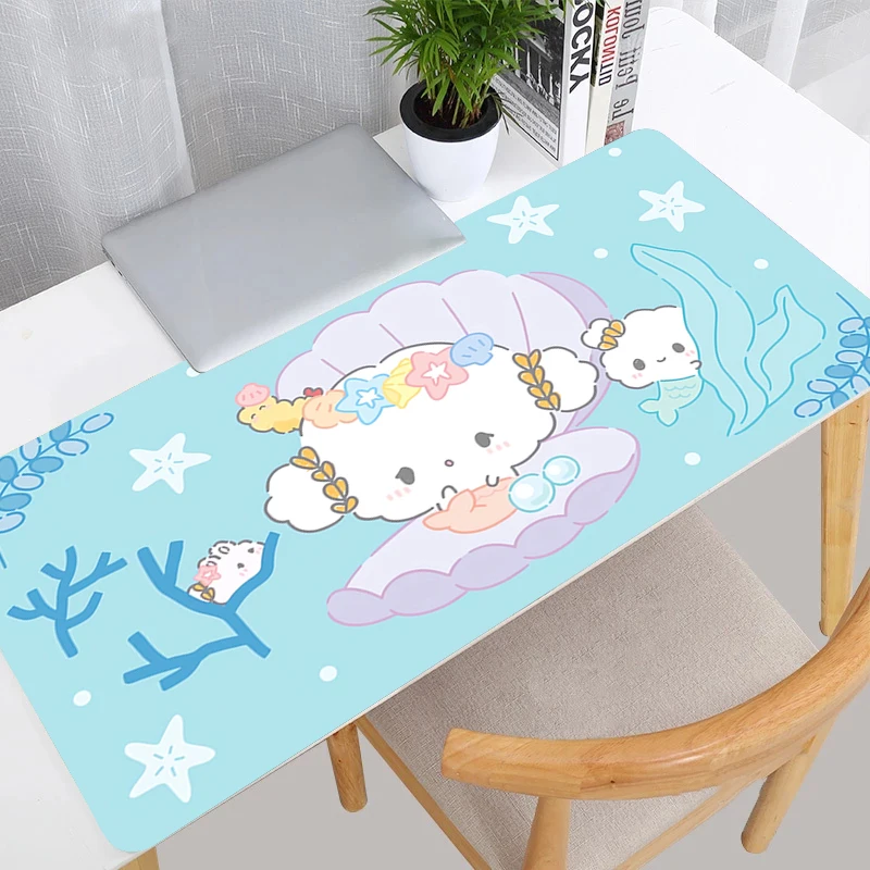 Mauspad Cogimyun Edge Weiß Computer Laptop Anime Tastatur Mauspad Großes Mousepad Tastaturen Pad Gamer Decoracion Schreibtischunterlage