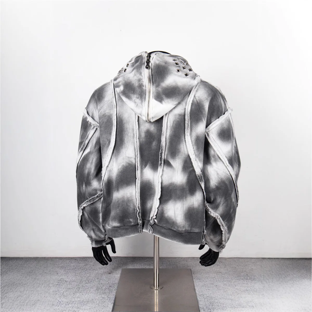 سترة بغطاء للرأس من Thug Club 2026 جديدة على طراز أرض القفار مغسولة بلمسة نهائية مريحة من الصوف بسحاب عصرية #3