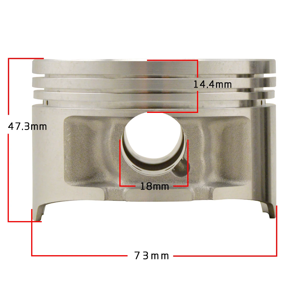 オートバイのエンジン部品250cc std 73ミリメートル73.25ミリメートル73.5ミリメートル73.75ミリメートル74ミリメートルピストンリングヤマハTTR250 ttr 250ピストンリング