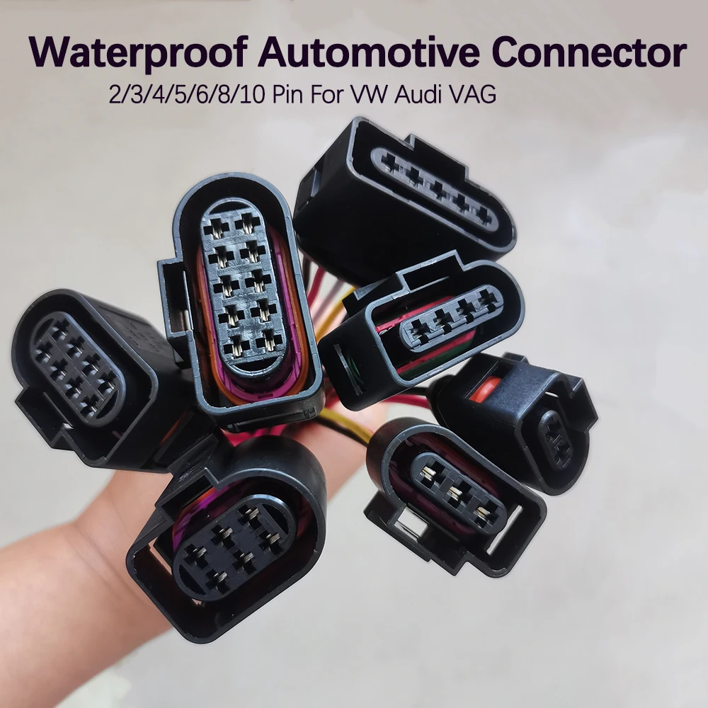 2/3/4/5/6/8/10 Pin Waterproof Automotive Connector For VW Audi VAG Repair Car Auto Ignition Coil Horn Sensor Wire Terminal Plug