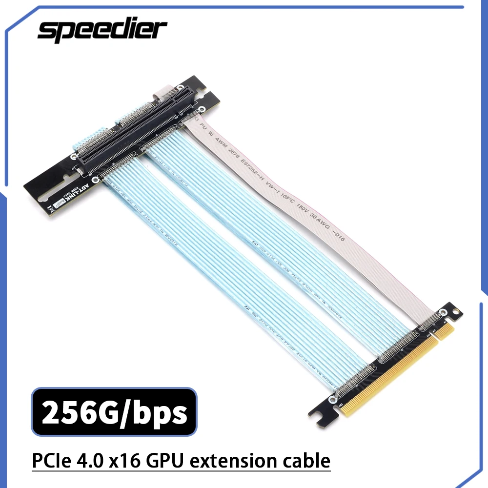 

Riser PCI Express PCIe 4.0 x16 Flexible Flat Extender Cable Adapter High Speed GPU RTX3090 Graphics Card GEN4 16x Vertical Cable