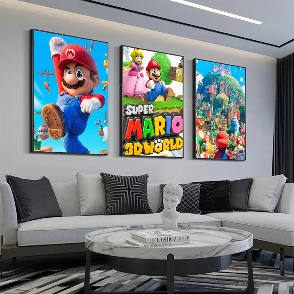 1pc Super Mario Poster Bedroom Posters Bar Coffee Tube Art Hanging Paintings Living Room Decor