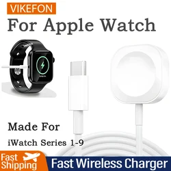 For Apple iWatch Series 9 8 7 SE 6 5 Portable Magnetic Wireless Charger USB C For Apple Watch 9 Fast Charging Cable Accessories