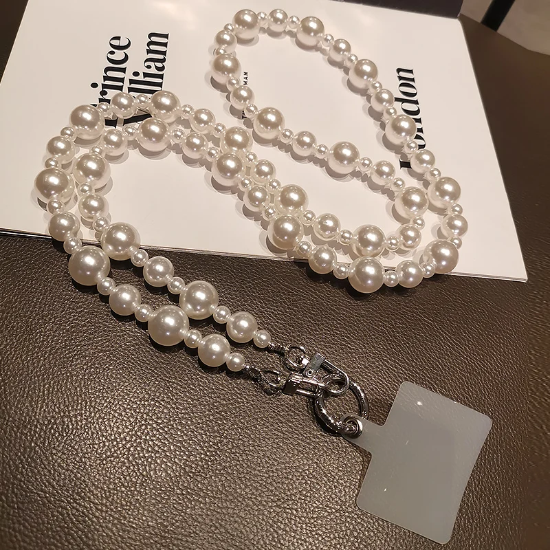 الحبل طويل Crossbody حزام الكتف المرأة السفر في الهواء الطلق لؤلؤة قوية معلقة جراب هاتف حقيبة قلادة عالمية الملحقات #2