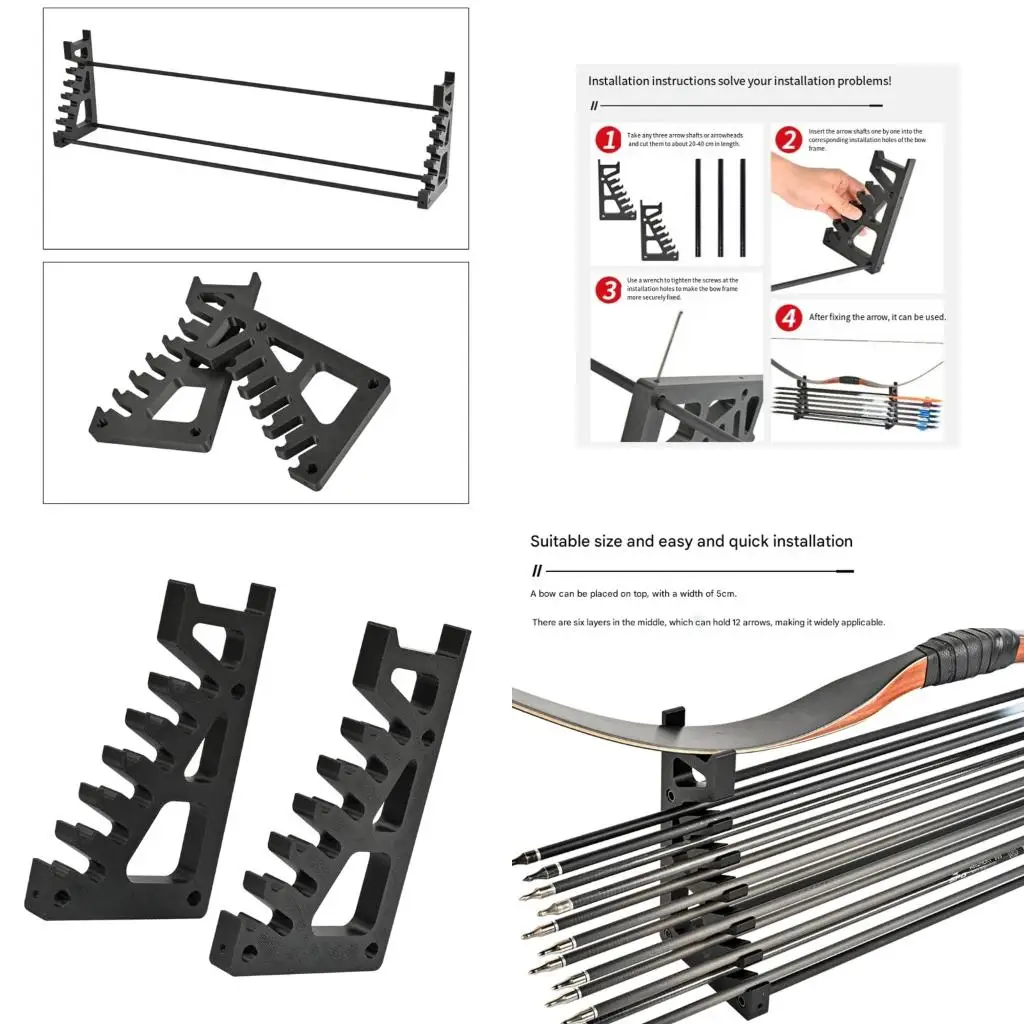 

Быстрая сборка Нескользящий держатель для стрел Подставка для луков Устойчивые к атмосферным воздействиям материалы Идеально для