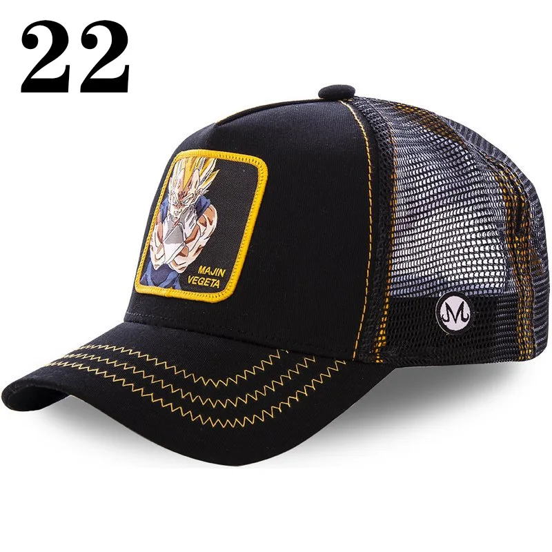 New High Quality Dragon Ball Anime Snap-on Cotton Baseball Cap for Men and Women Hip Hop Mesh Trucker Hat Summer Sun Hat