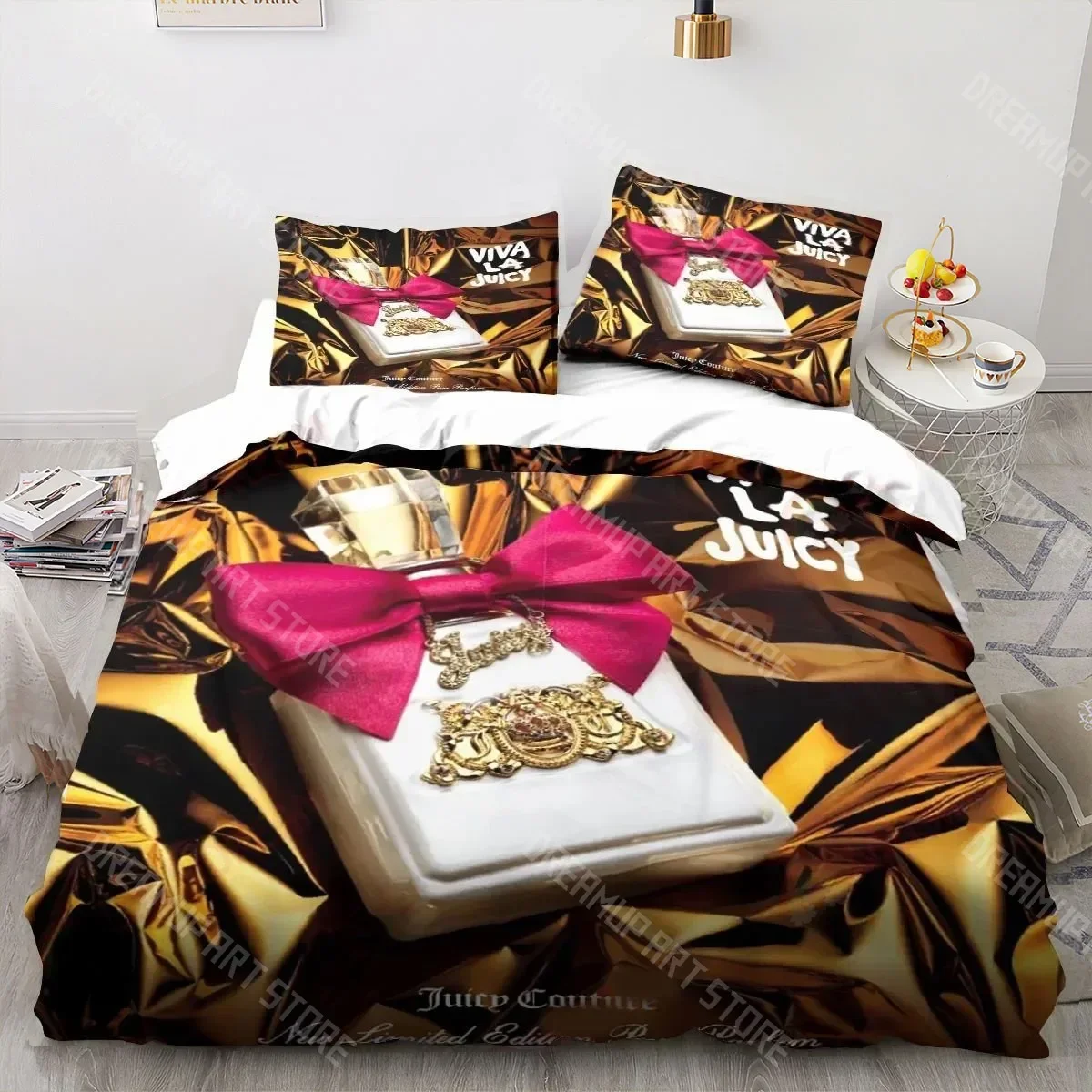 3D Print Fashion J-Juicy Crown Couture Bedding Set Boys Girls Twin Queen King Size Duvet Cover Pillowcase Bed Boys Adult Bedroom