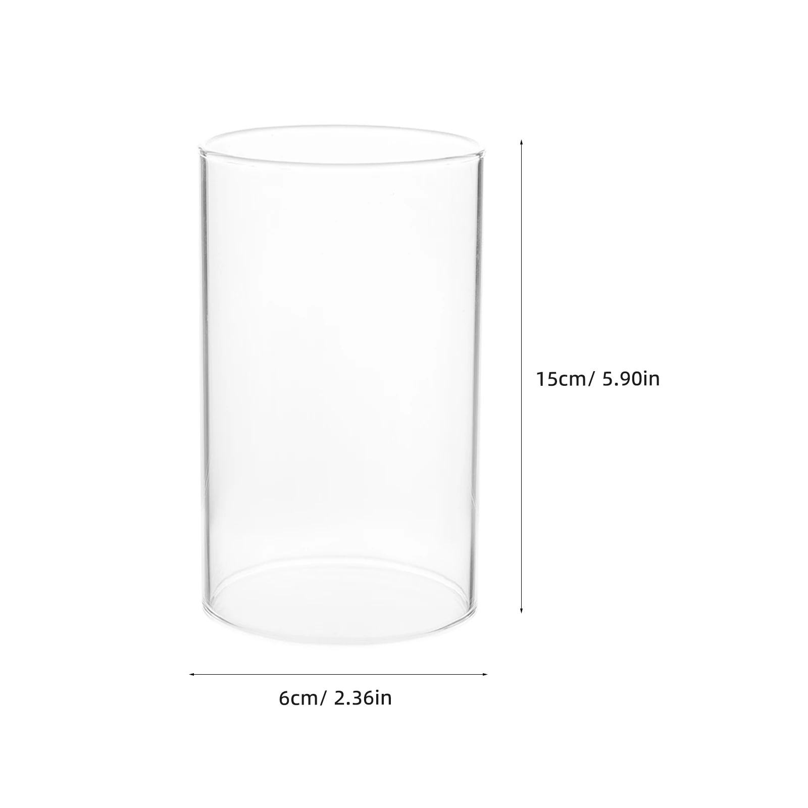 غطاء زجاجي شفاف على شكل اسطوانة حامل شموع زجاجي إبداعي فريد من نوعه لتزيين جو رومانسي للمنزل