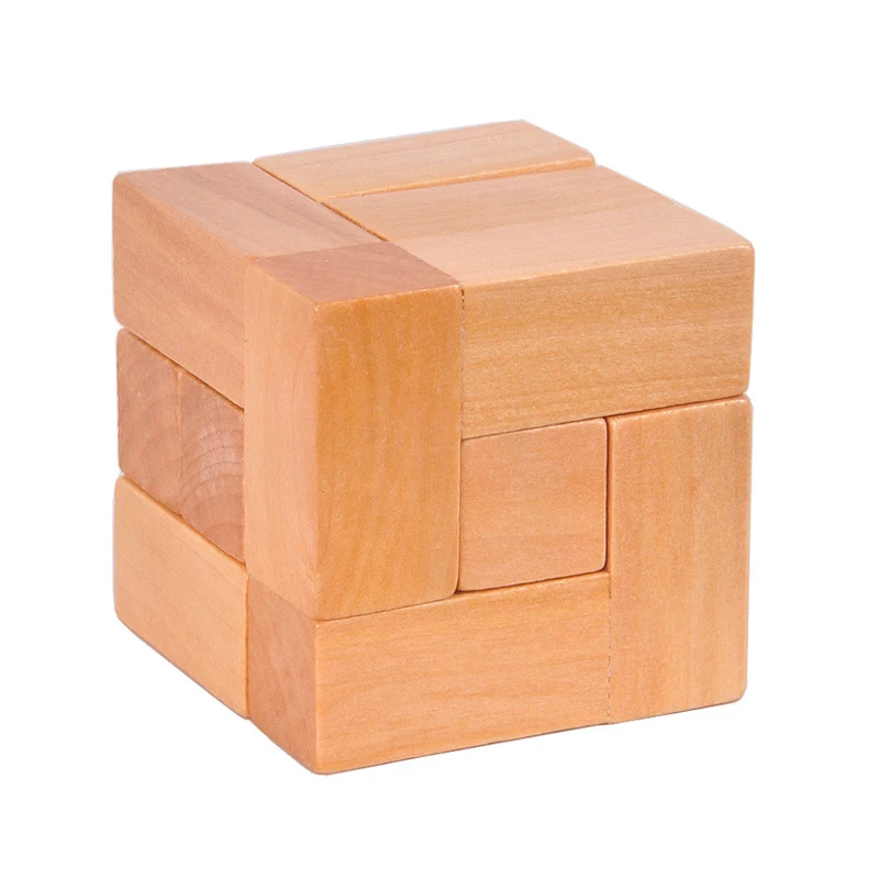 3D Drewniane Puzzle Zamknięte Zabawki Gra Cube Brain IQ Challenge Dla Dzieci Dorosłych Casse Tete Juego Inteligencia Rompicapo Difficili