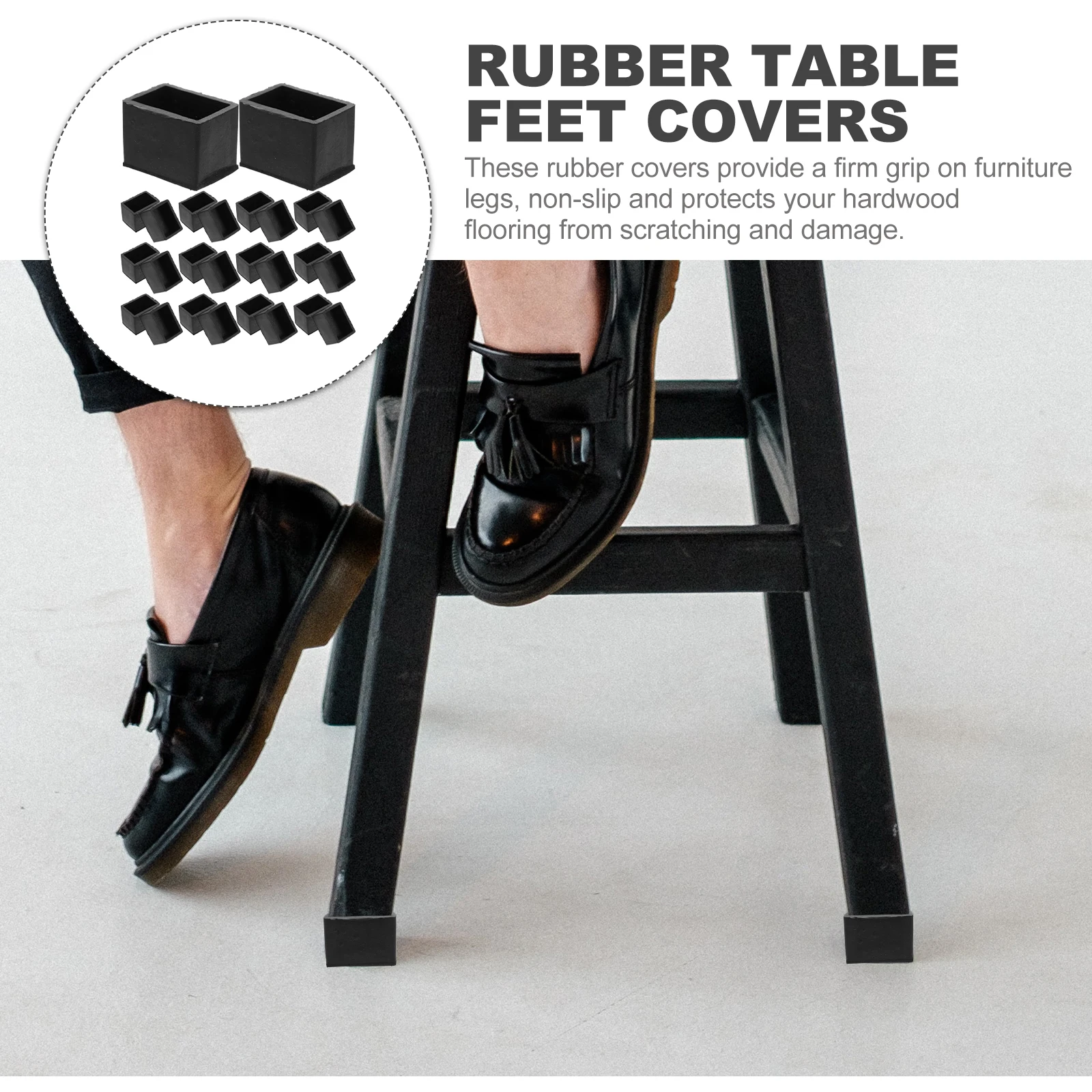 

30 Pcs niture Legs Non-slip Feet Pads to Protect Floors Protectors Chair for Black Chairs