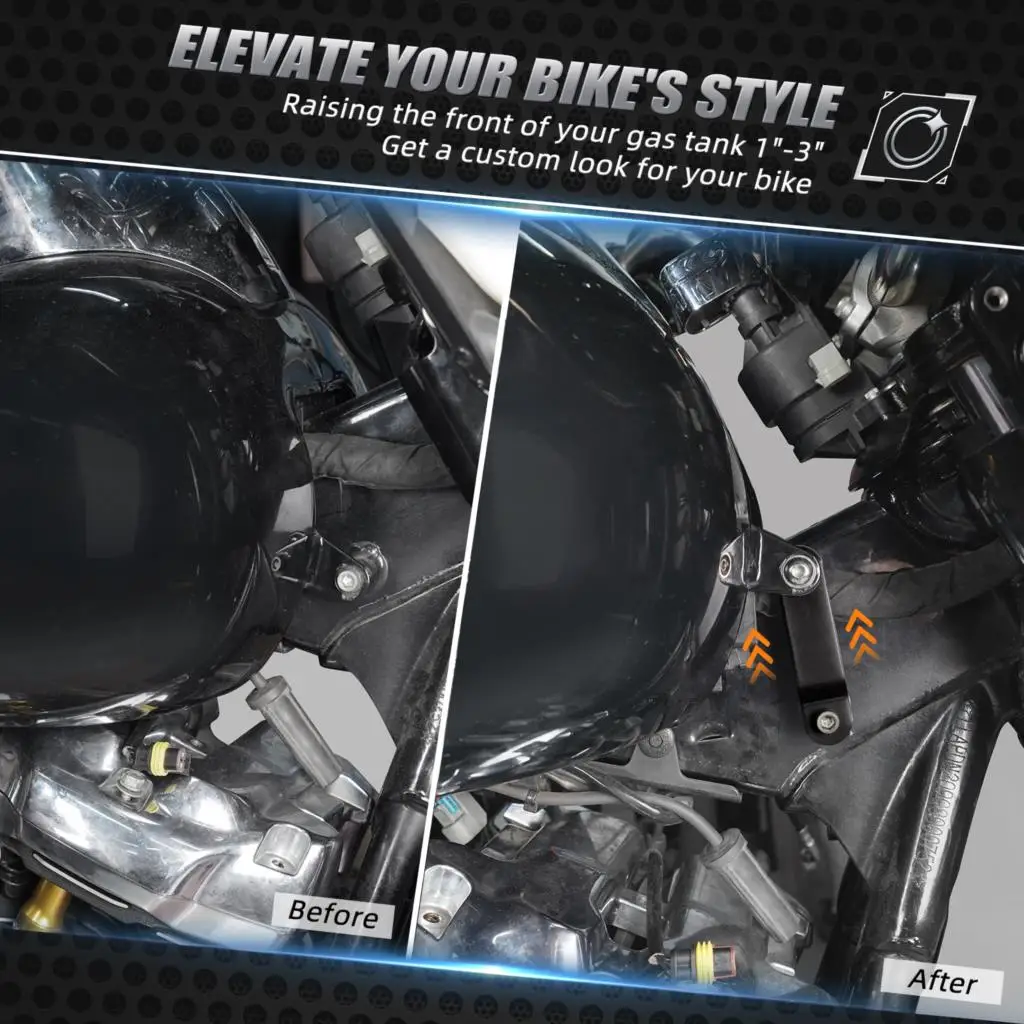 1.1/1.5/2/2.56/ 3" Tank Riser Bracket Lift Kit For Harley XL1200X 2010-2018 Iron 883 XL883N 2009-2018 Sportster 883 XL883L 12-18 - Image 5
