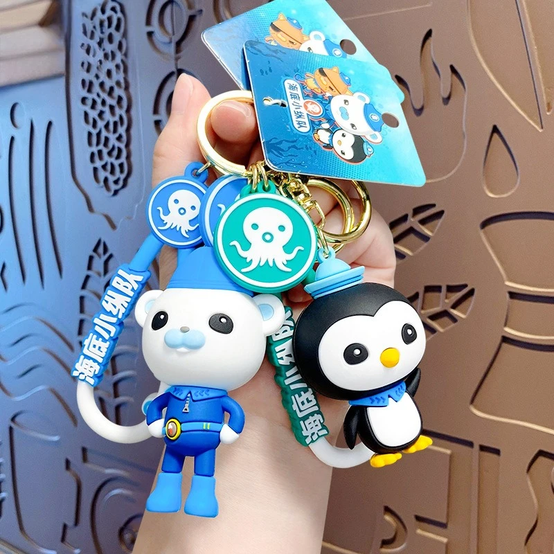 

Брелоки-подвески Octonauts: милые мультяшные персонажи Песо, Барнэклс, Квази для рюкзаков и автомобилей, украшение, подарок для детей