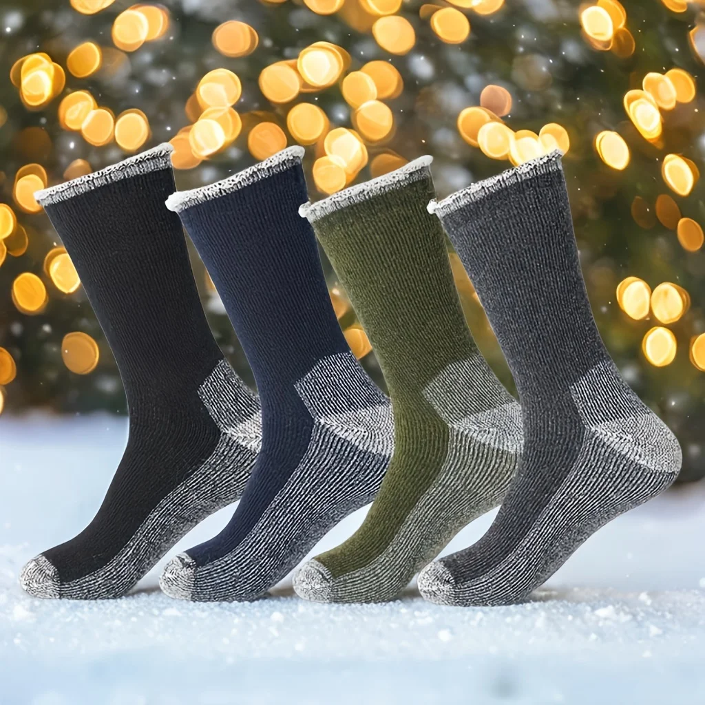 

1Pairs Men Wool Socks Winter Super Thick Thermal Solid Couples Sock Women High Quality Fleece Terry Cold Snow Warm Gift Sock