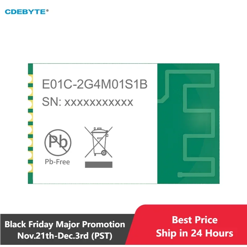 Si24R1 2.4GHz RF Module CDEBYTE E01C-2G4M01S1B High Cost Effective PCB Antenna Communicate Distance 200m SPI Wireless Module SMD