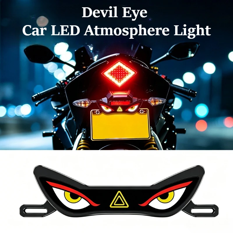 12V Electric Motorcycle & Scooter Devil Eye LED Atmosphere Light, Universal Fit Decorative Accessory for Night Riding Glow