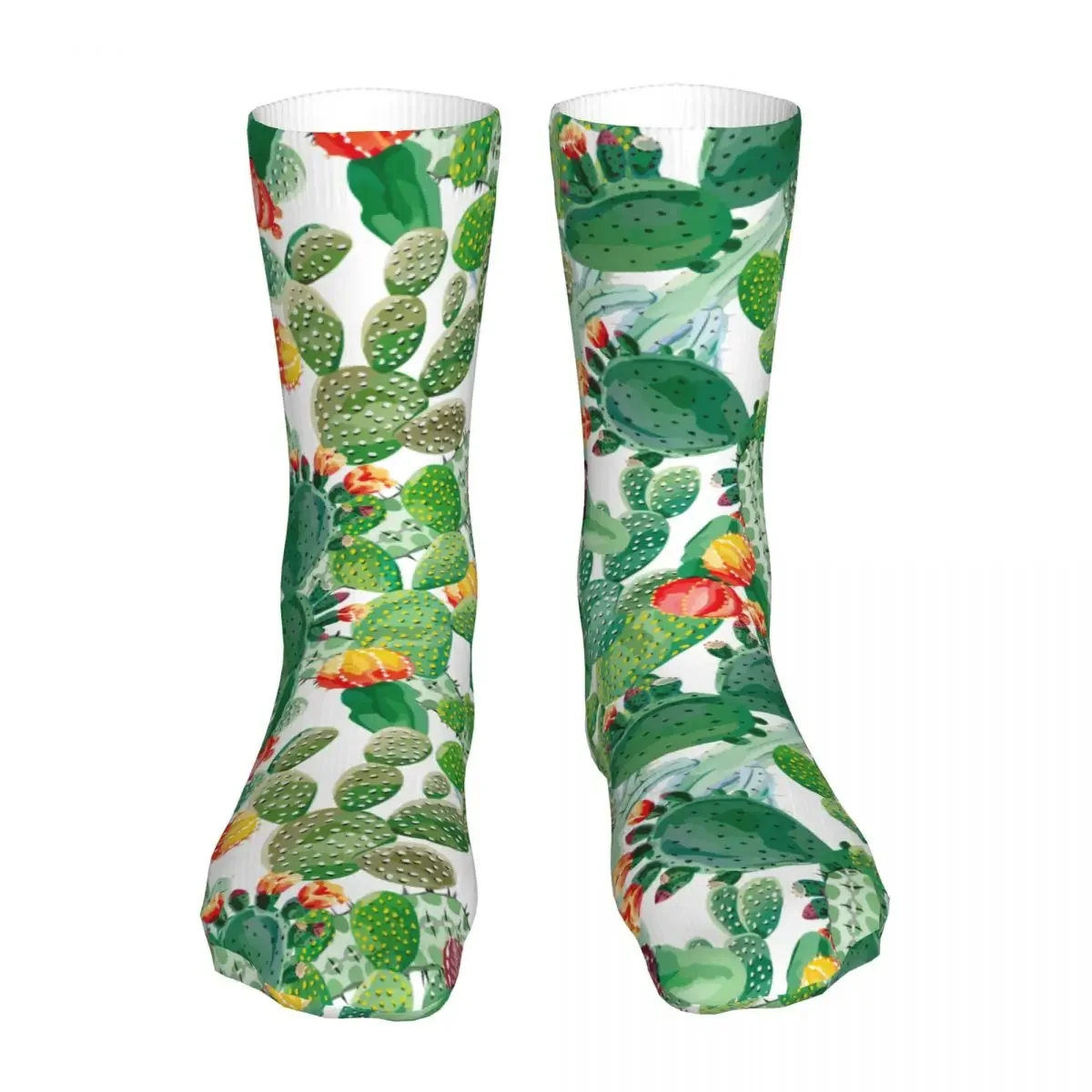 Cactus Socks Men's Women's Polyester Funny Happy Cute Socks High Quality Spring Summer Autumn Winter Socks Gifts