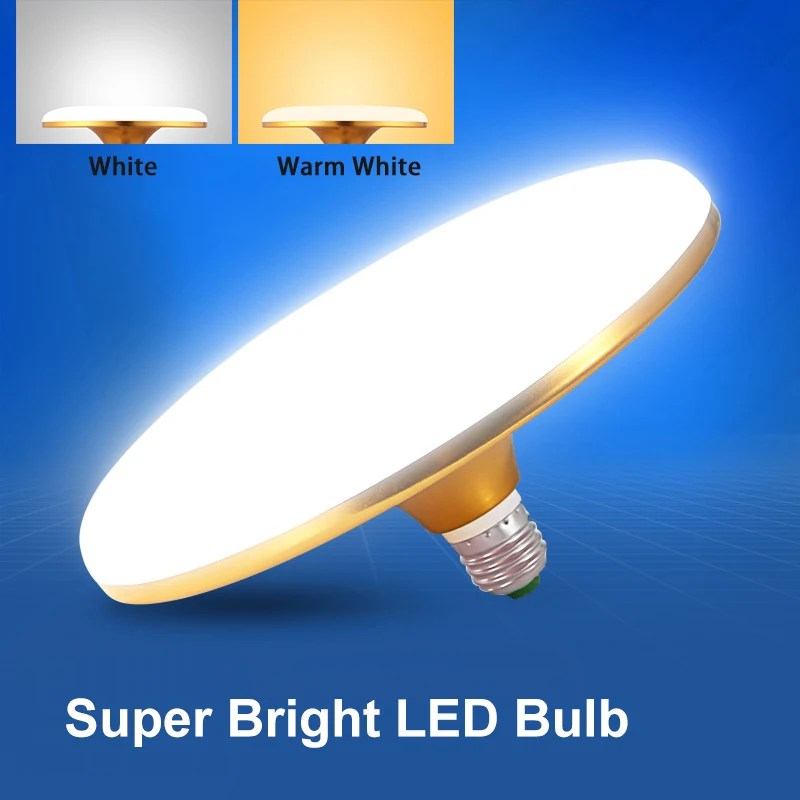 Bombilla LED de color blanco cálido para cocina y hogar, foco de luz tri-prueba, E27, 15W, 20W, 30W, 40W, 50W, 60W, 220V