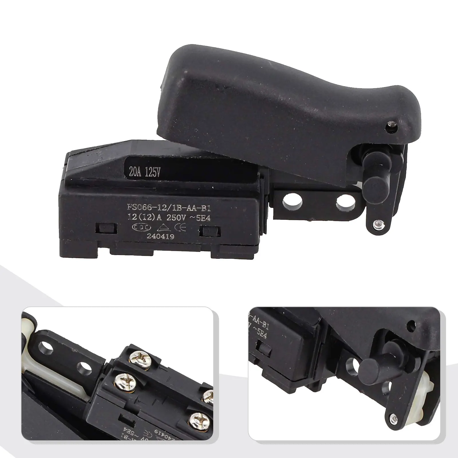 

Black DW871 Switch Abrasive Tool Spare Parts 1.73*1.06 In Size Easy To Install Replacement Component 44*27MM Size