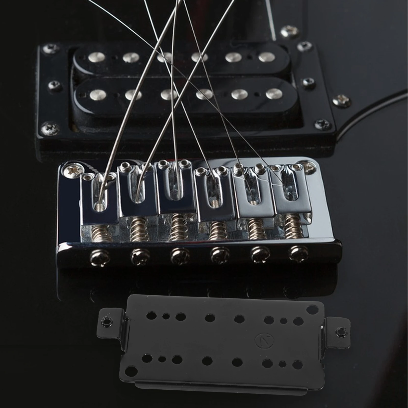 

Double Coil Pickup Baseplate Easy Install Brass Plated Frame For Electric Guitar Replacement Part Guitar Accessories