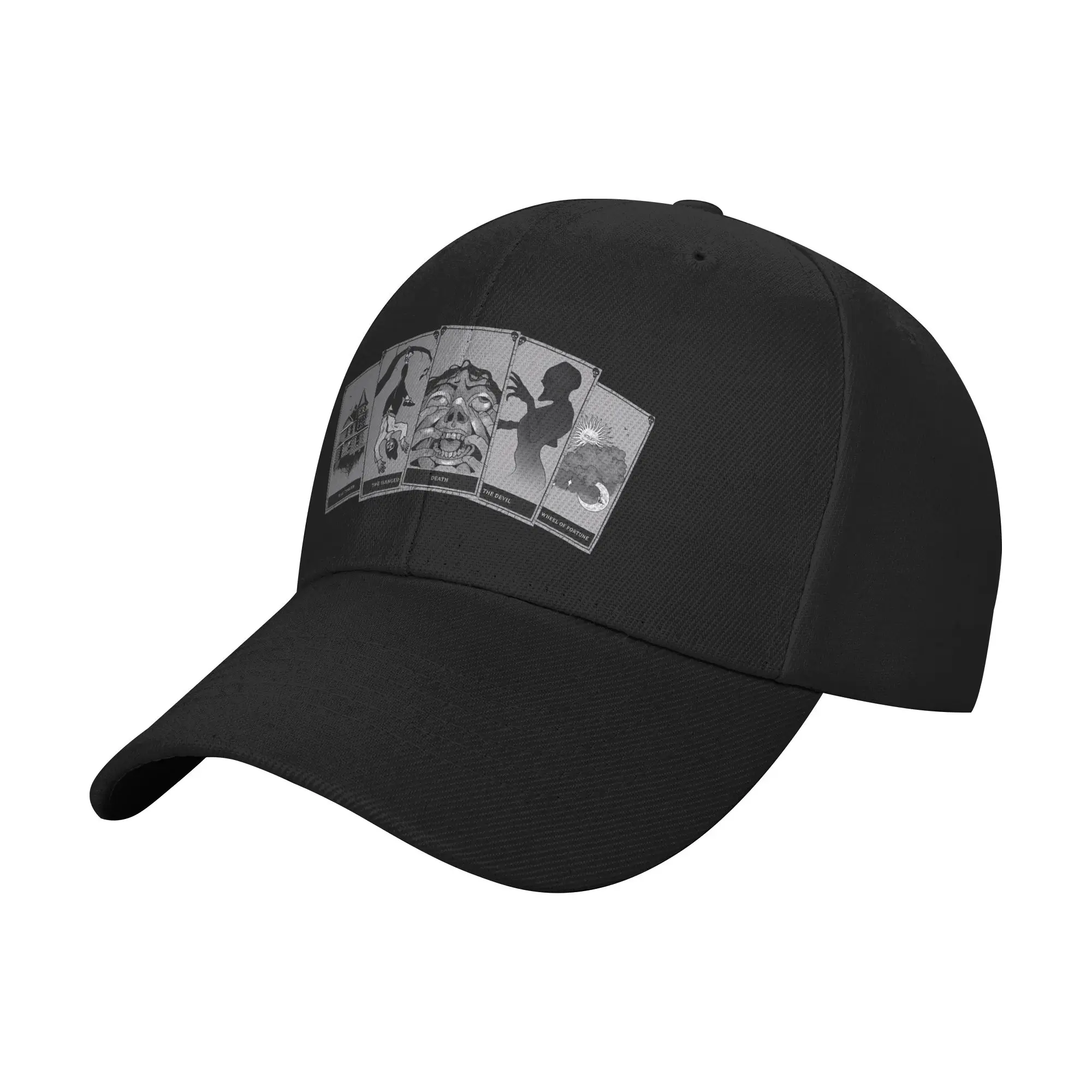 Fashion Phasmophobia Tarot Cards Curved Brim Baseball Cap Light Vintage Sun Visor