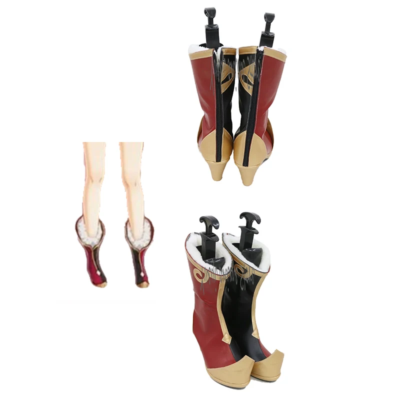 Customize Yanfei Cosplay Shoes Boots For Hallowmas Party Adult Women Men Role Play Prop
