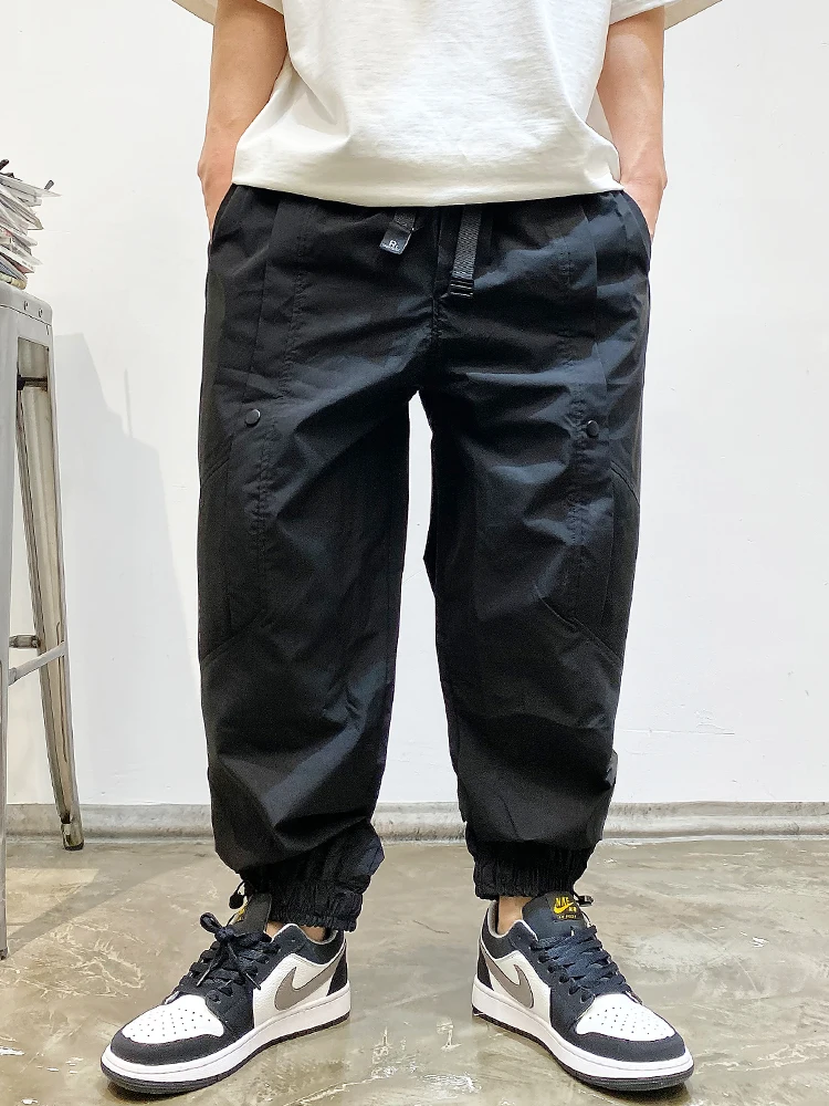 Japanese Streetwear Thin Baggy Cargo Pants Men Clothing Harajuku Casual Harem Trousers Korean Loose Trendy Hip Hop Joggers Male