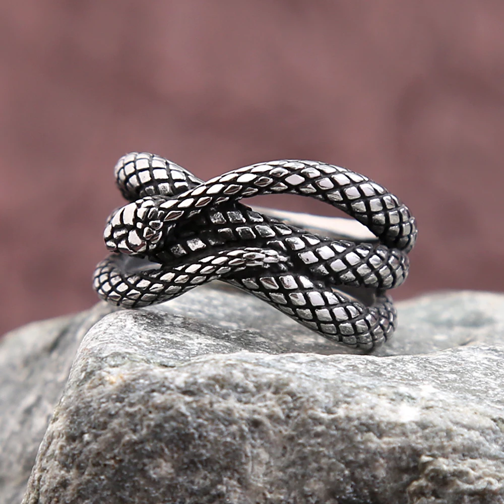 

Punk Vintage 316L Stainless Steel Snake Ring for Men Women Fashion Couple Animal Rings Anniversary Jewelry Gifts Dropshipping