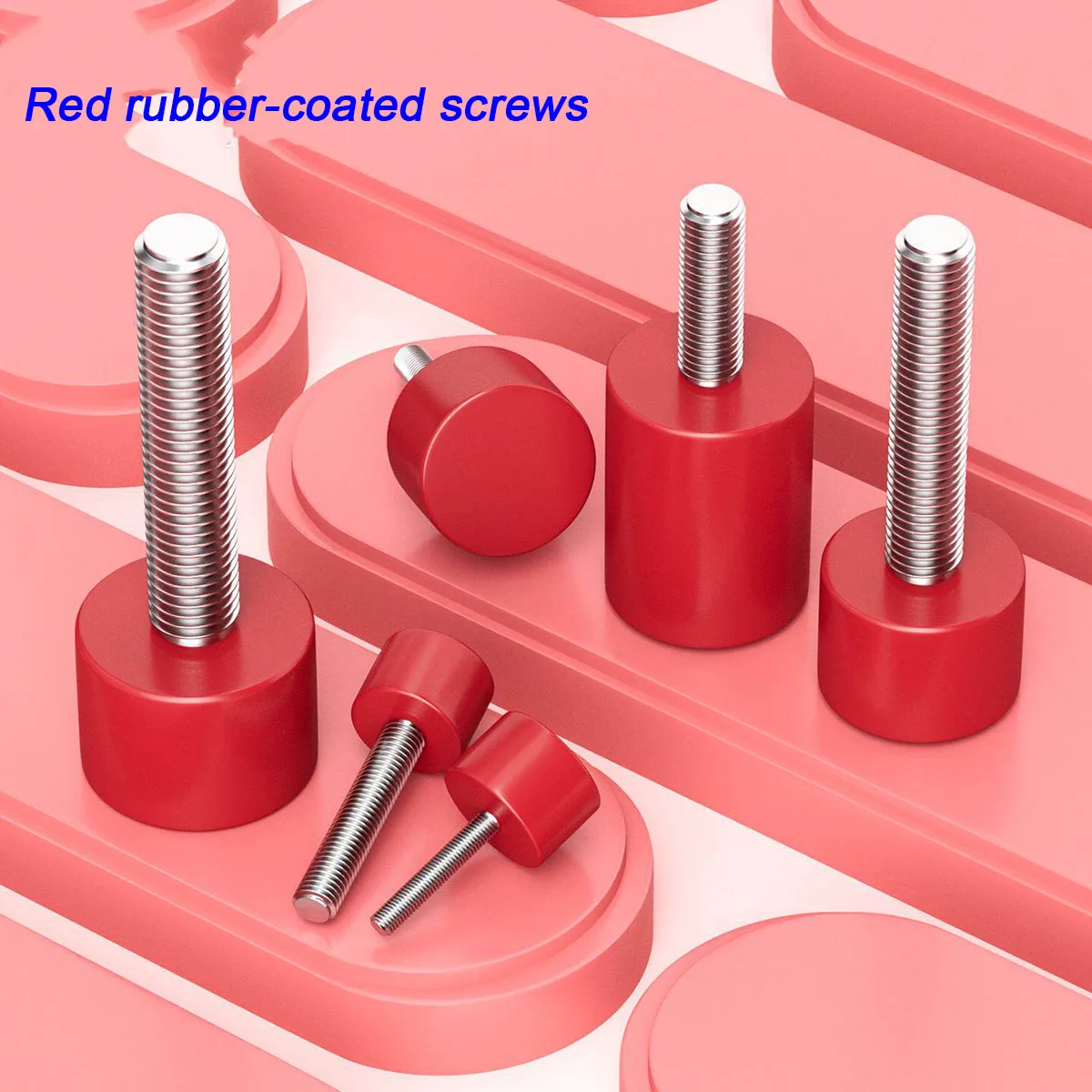 

Red 50A Polyurethane Coated Bolt 304 Stainless Steel Anti-Collision Buffer Screw with Shock Absorption