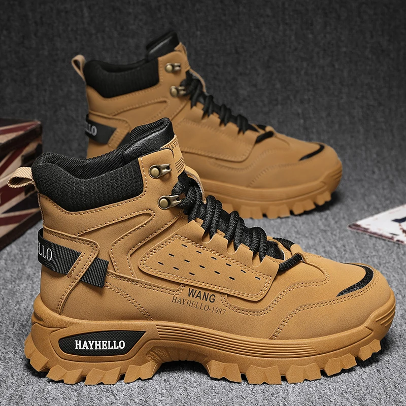 CYYTL Mens Boots Winter Shoes Casual Outdoor Hiking Work Cowboy Tactical Chelsea Ankle Platform Leather Designer Luxury Sneakers