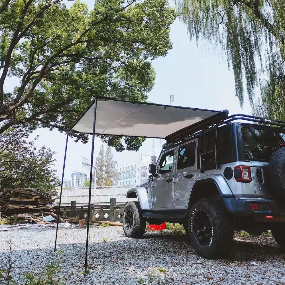 

ality 4wd SUV camping free standing portable arb wall top Oxford canvas outdoor Retractable roof side car awning for carscustom