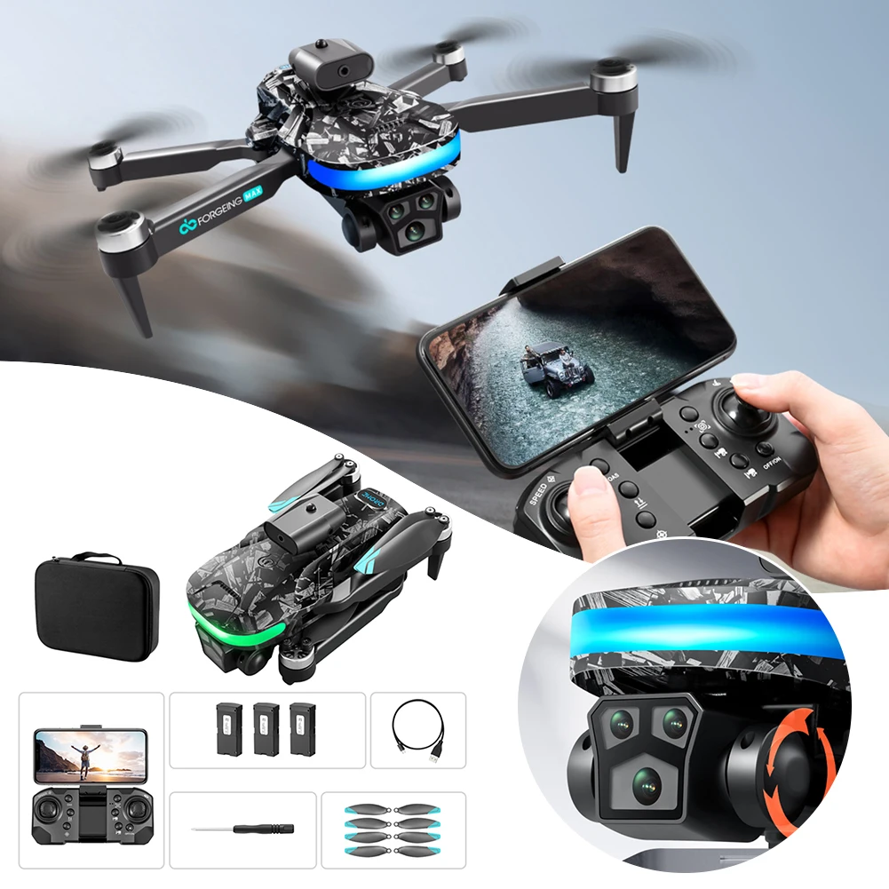 

3 Camera Aerial-Drone With Remote Control Sturdy Wind Resistant Quadcopters Camera Gift For Birthdays