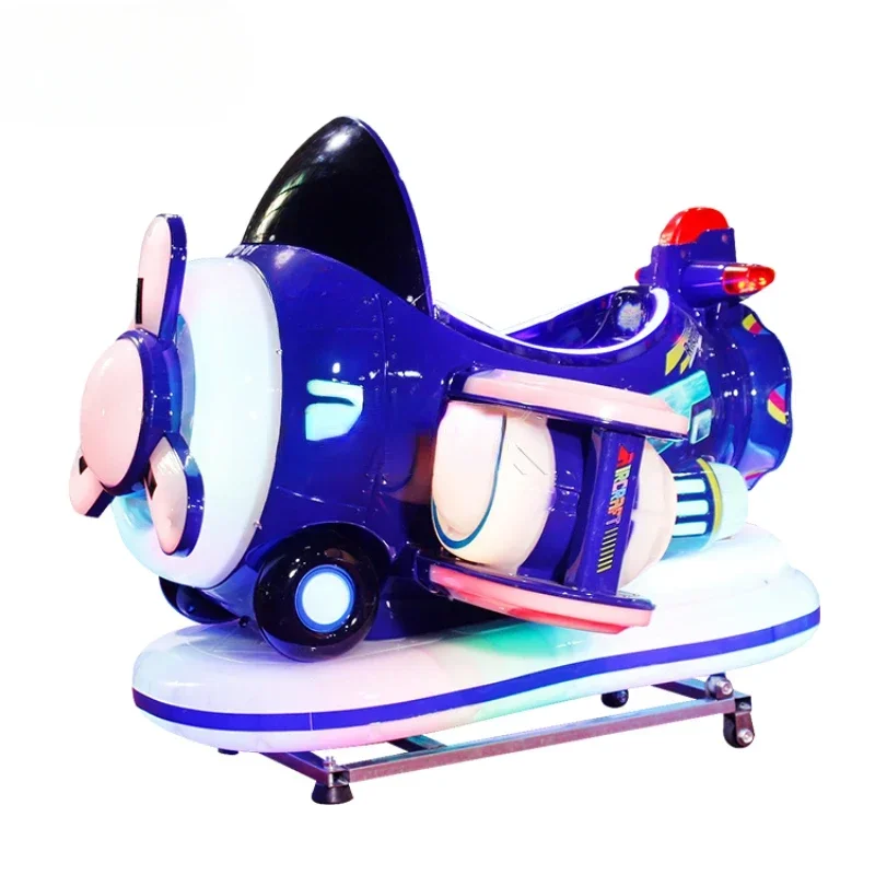 

Hot SalesAmusement Park Coin Operated Kids Video Game Machine Plastic Swing Machine Airplane Kiddie Ride For Sale