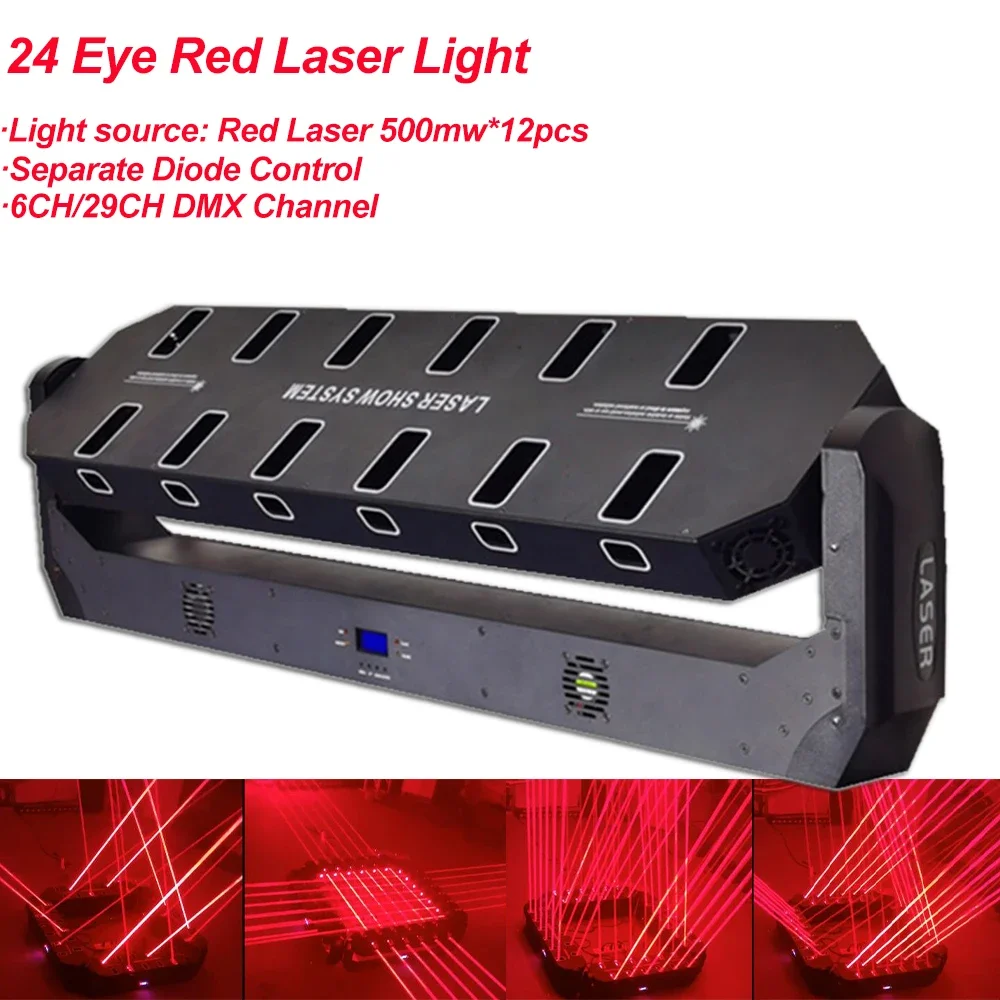 

Factory Outlet Laser Lamp 24 Eye Red Laser Light Stage Effect DMX512 Lighting For DJ Disco Party KTV Nightclub Dance Floor