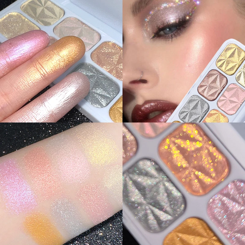 Paleta de contorno iluminador, 8 cores, requintado, tridimensional, sombra de nariz, palco, à prova d'água, maquiagem de contorno de longa duração