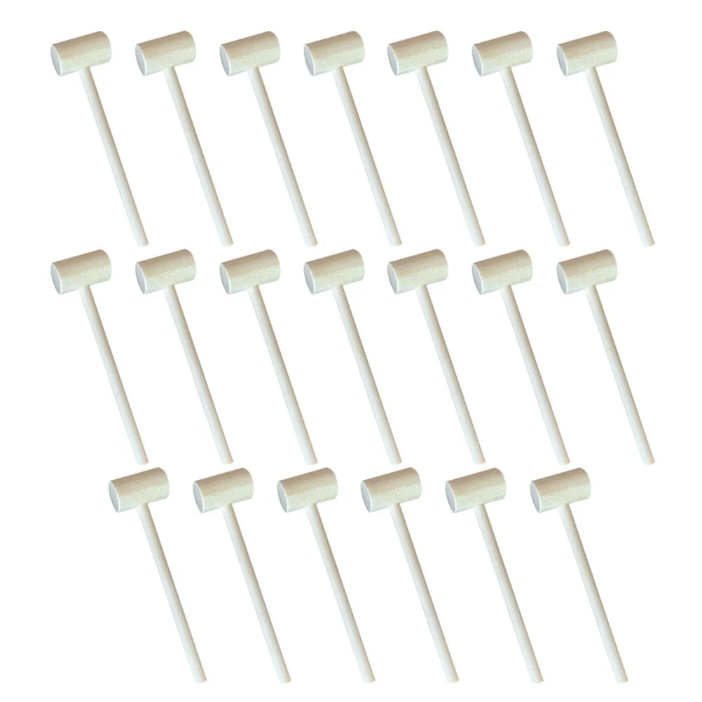 

20Pcs Kids Wooden Hammer Educational Set Small Mini Mallets for Hand Eye Coordination Montessori Hammering Pounding Crafts Game
