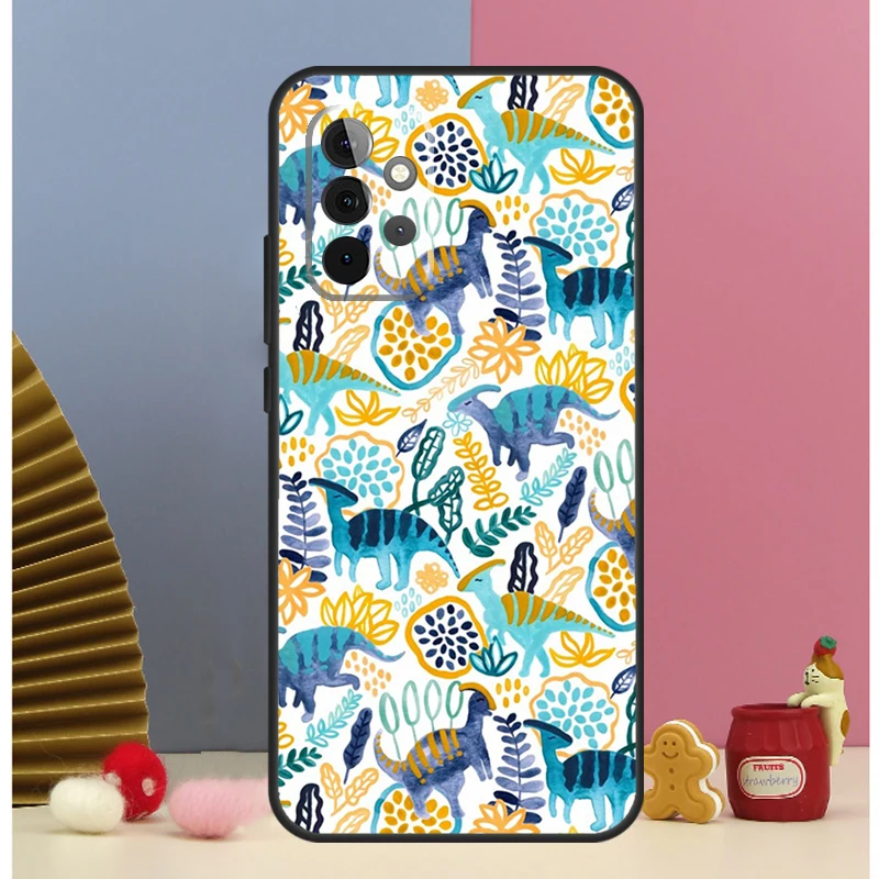 Funda con diseño de dinosaurio para Samsung Galaxy A56 A16 A36 A13 A33 A53 A17 A57 A54 A34 A14 A15 A35 A55 A12 A32 A52