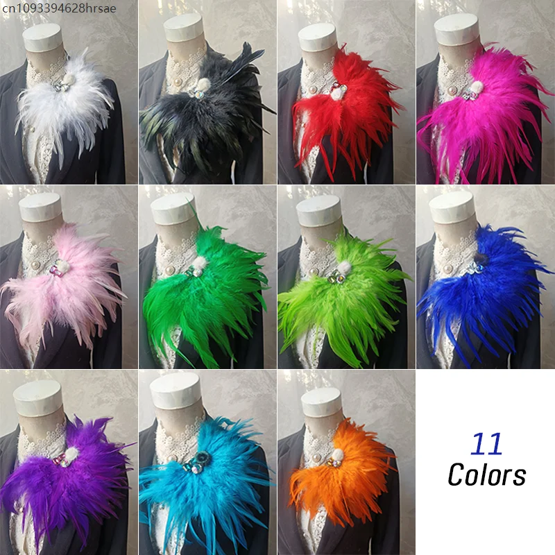 ريشة بروش فستان بتصميم حالم بروش دبوس فستان الجينز الخصر اكسسوارات ملابس رقص كرنفال المرحلة حفلة الكتفية #1