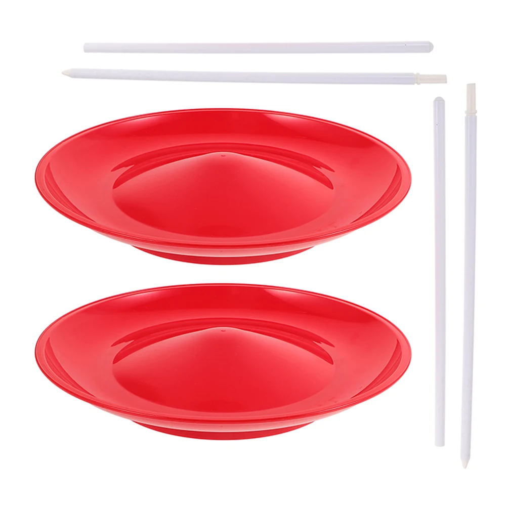 

2pcs Juggling Spinning Plate Set Vibrant Color Smooth Rotation Circus Performance Stage Prop Acrobatic Skill Training Tool