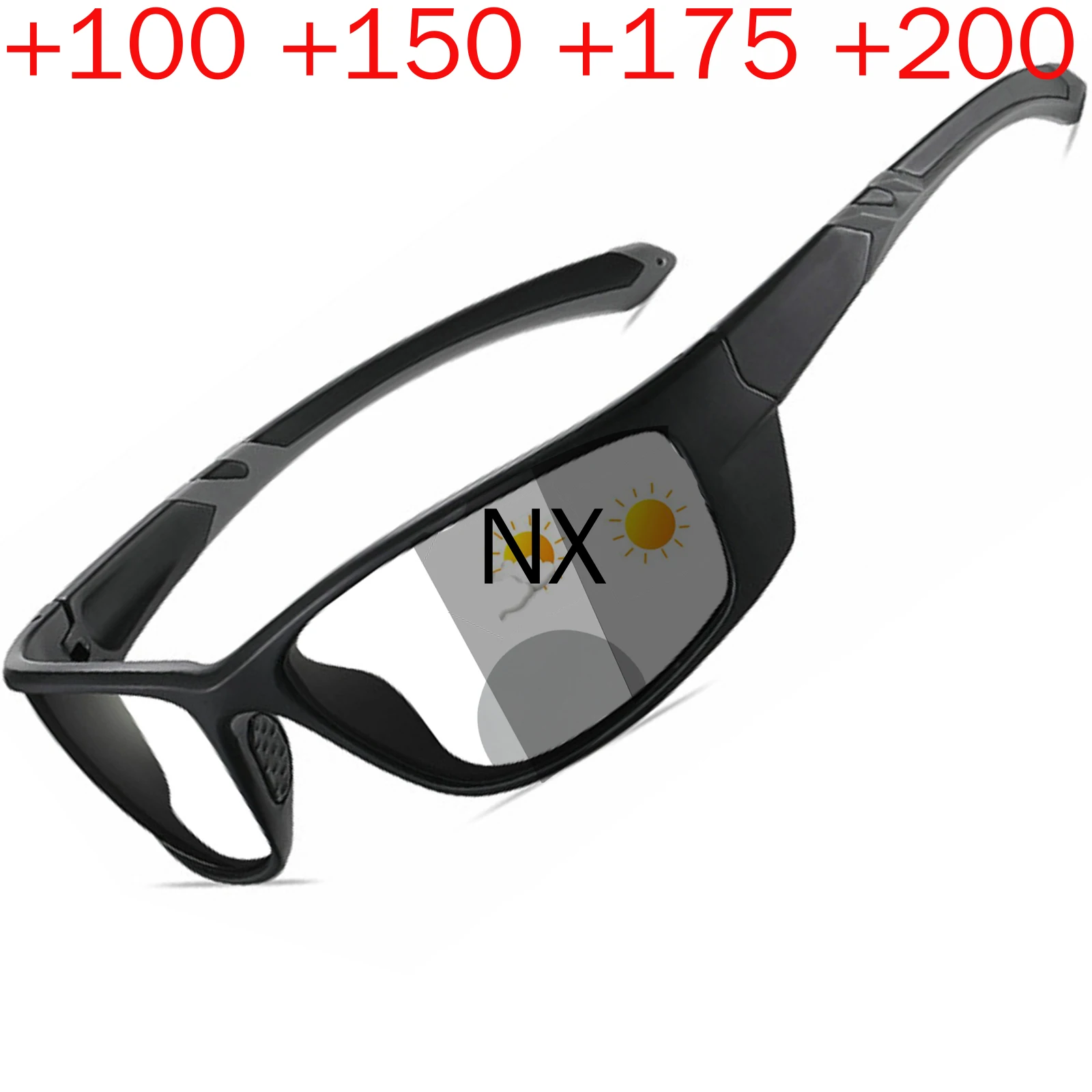 Transition Photochromic Bifocal Reading Glasses Men Sports Hyperopia Eyeglasses Women Outdoor Driving Presbyopic Sunglasses NX