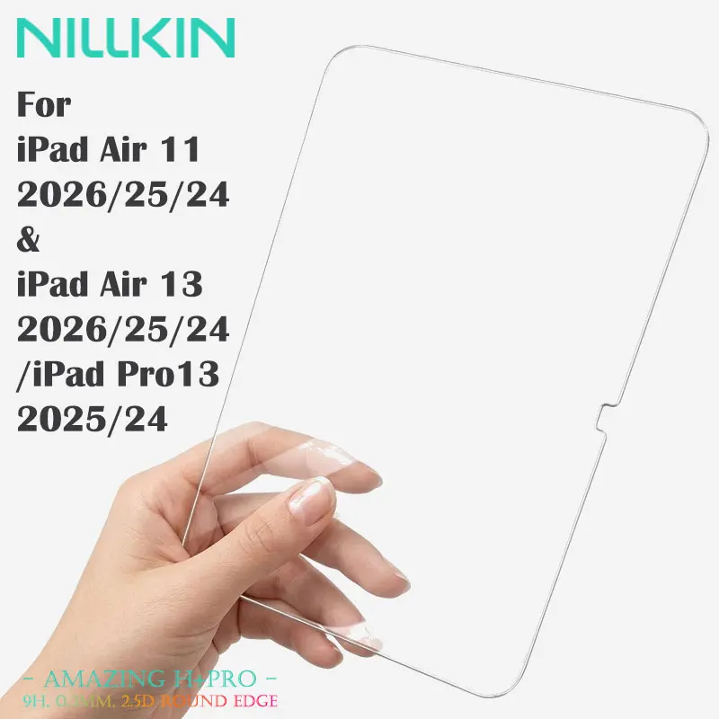 

For iPad Air11/Air13/Pro13 NILLKIN H+PRO HD Clear Ultra-Thin Anti-Smudge Oleophobic Coating High-Alumina Glass Screen Protector