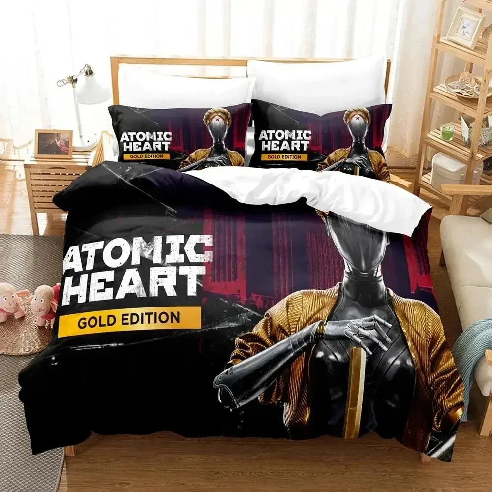 Game Atomic Heart Bedding Set Duvet Cover Bed Set Quilt Cover Pillowcase Comforter king Queen Size Boys Adult Bedding Set