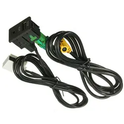 AUX USB Switch Socket Wiring Harness Connector Adapter for RCD510 VW Passat B6 B7 CC Tiguan Golf 5 6 Polo CC Seat 3CD 035 249 A