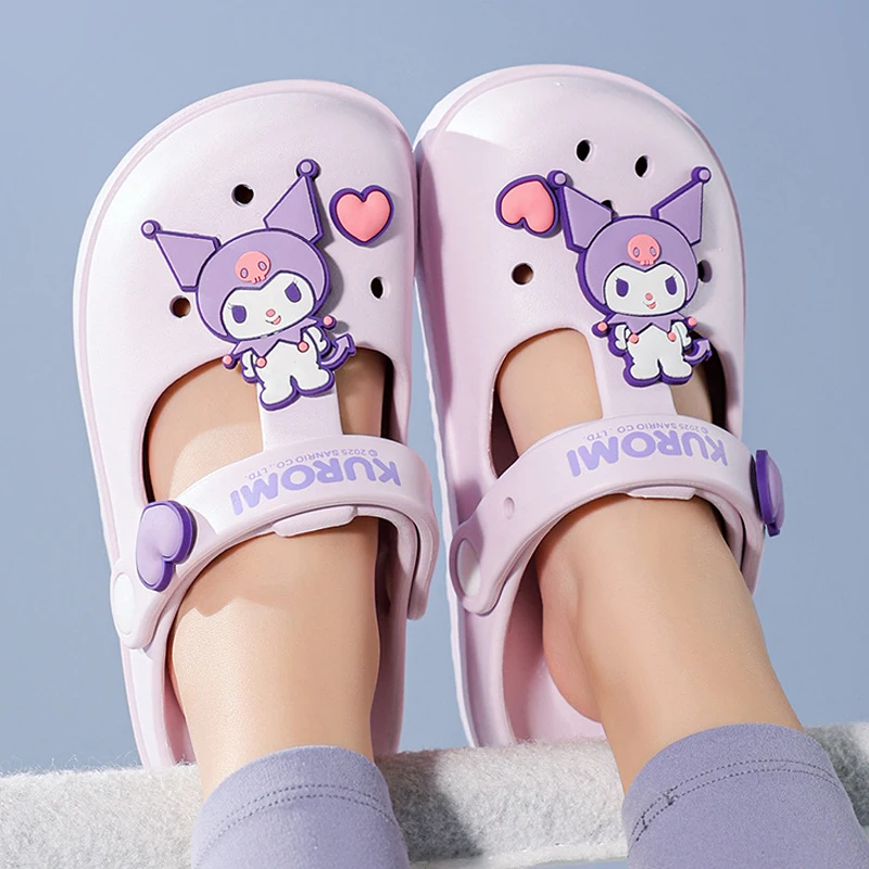 

Girl Sandals Sanrios Summer New Princess Anti-Slip Soft Kawaii Cartoon Anime Bottom Parent-Child Child Hole Shoes Kids Shoes