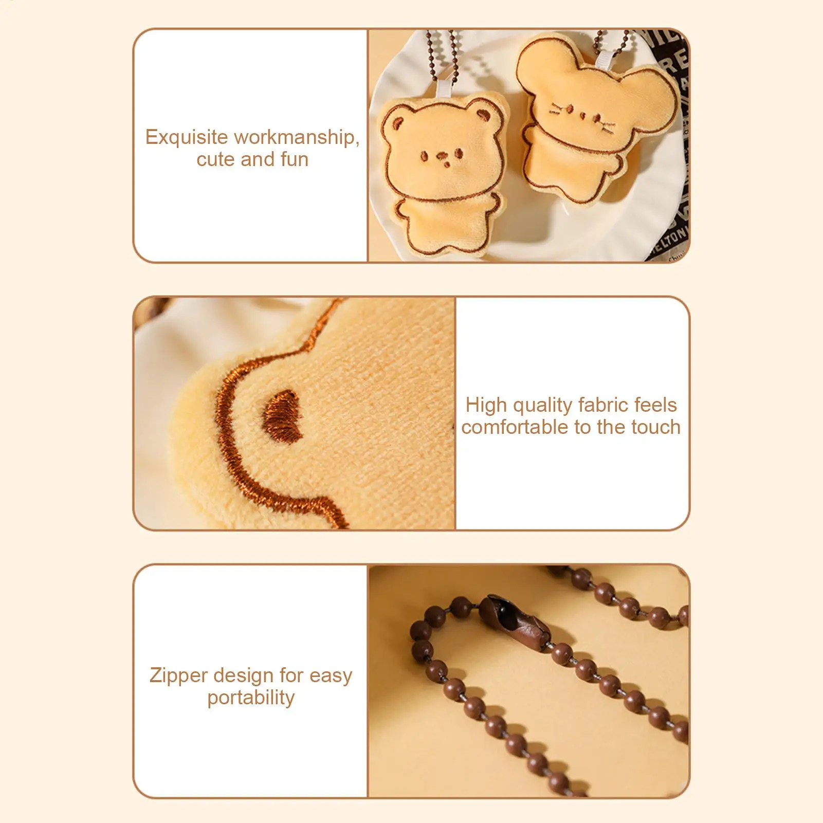 حقيبة قطيفة ساحرة مكونة من قطعتين لتزيين مفتاح السيارة على شكل حيوان حقيبة محمولة قلادة للأطفال والمراهقين والكبار حقائب ظهر محافظ للطلاب #5