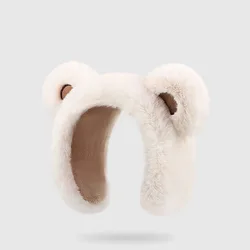 Women's Earmuffs Plush Earmuffs Ear Protector Ear Cover Protct From Cold Ear Cover Windproof Cartoon Little Bear Warm Earmuffs