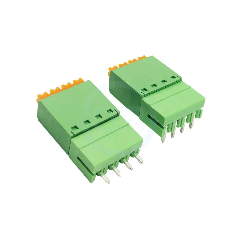 

(10 Sets) 2EDGKN + 2EDGV / 2EDGR 3.5MM Screwless PCB 3.5 15EDGKN VC / RC Flat Spring Push Right Angle/Straight Pin Complete Set