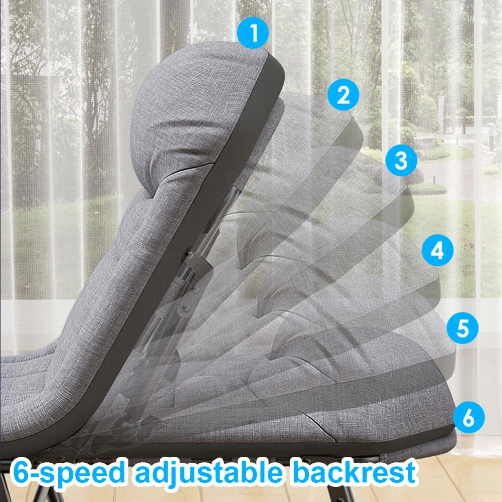 Ultralight Camping Cot Portable Outdoor Backrest Bed Chair Office Lunch Break Lounge Chair for Office/Hospital/Napping/Camping