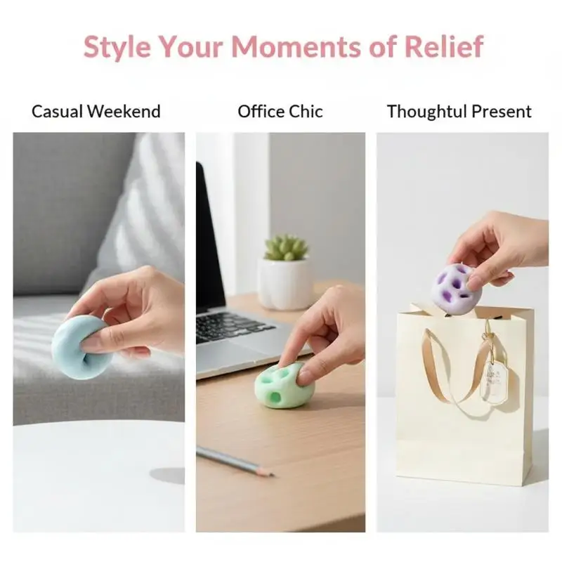 Stress Release Sensory Decompression Toys Handmade Deformable Squeeze Toy for Adult Work Break Relaxing Use