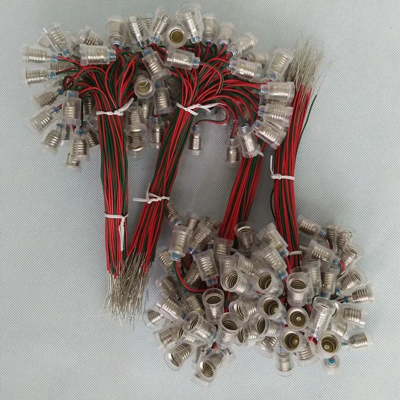 100pcs E10 Screw-shaped Strip Lamp Holder 23011 Small Lamp Holder for Physics Teaching Experiment
