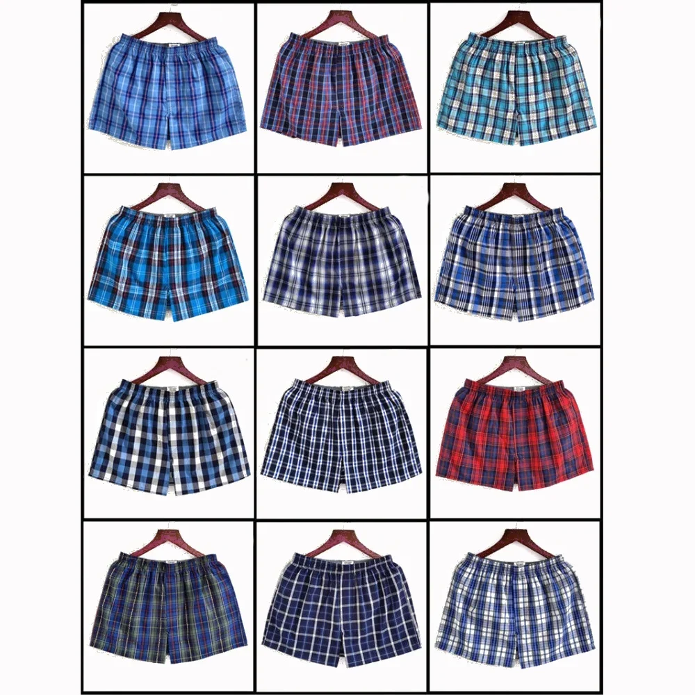 10PCS Men's Underwear Boxers Large Size Shorts Cotton Mens Aro Pants Pajama Sleeping Arrow Pants Soft Pure Cotton Boxer Shorts